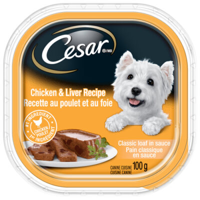 Cesar Chicken & Liver Adult Wet Dog Food Classic Loaf