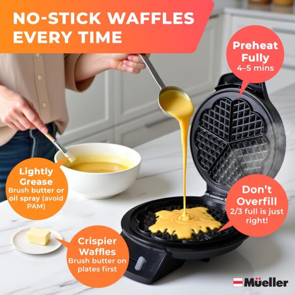 Mueller Heart 5 Waffle Maker - Image 4